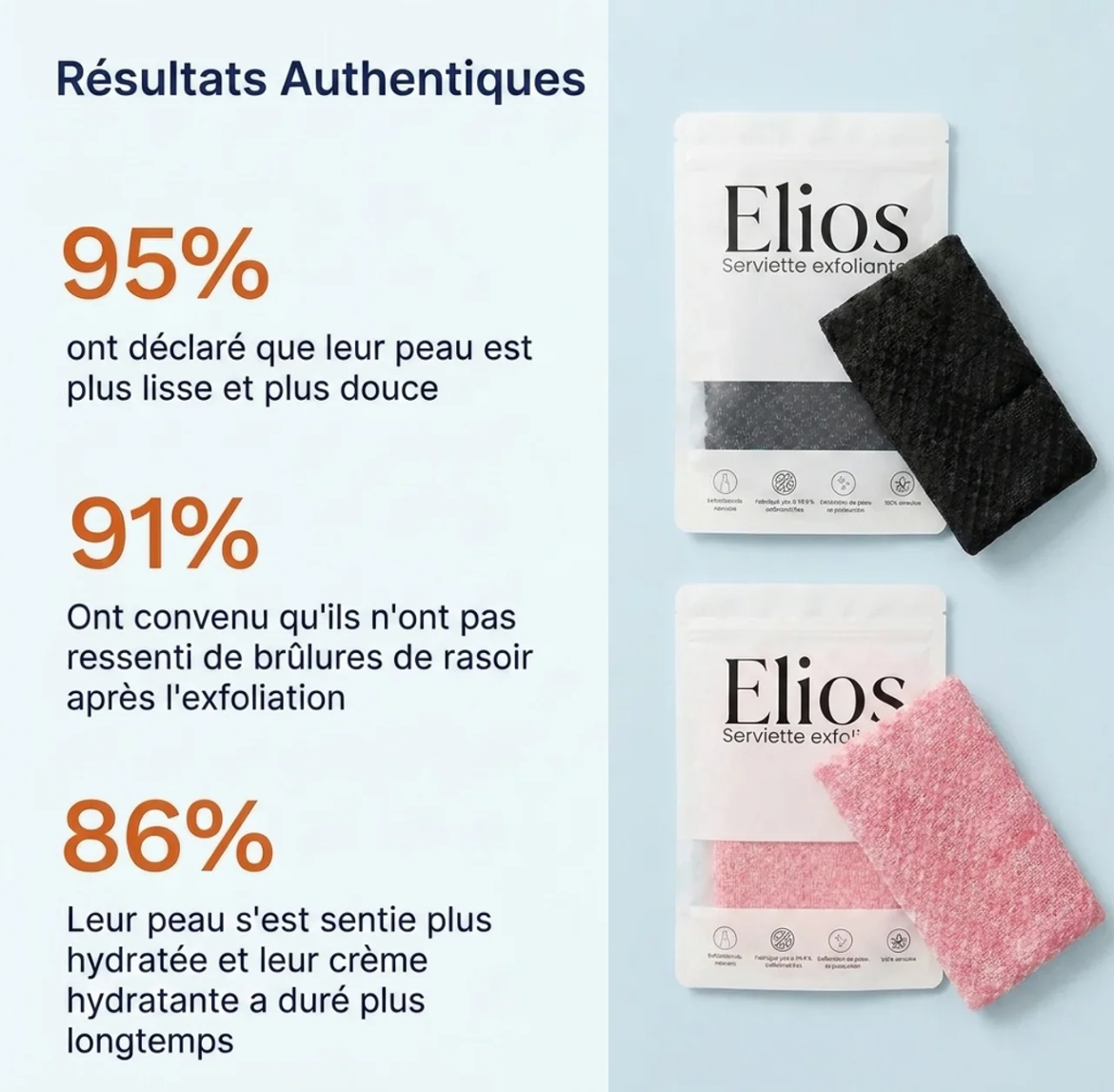 Serviette de douche exfoliante ELIOS - Elios