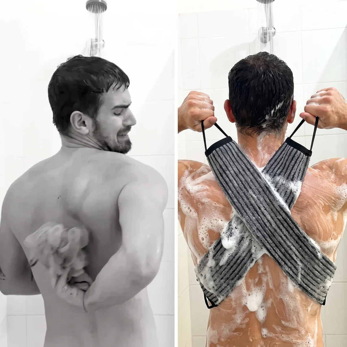 Serviette de douche exfoliante avec sangle ELIOS - Elios