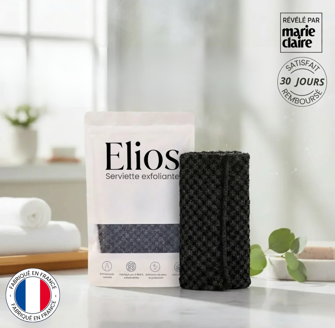 Serviette de douche exfoliante ELIOS - Elios
