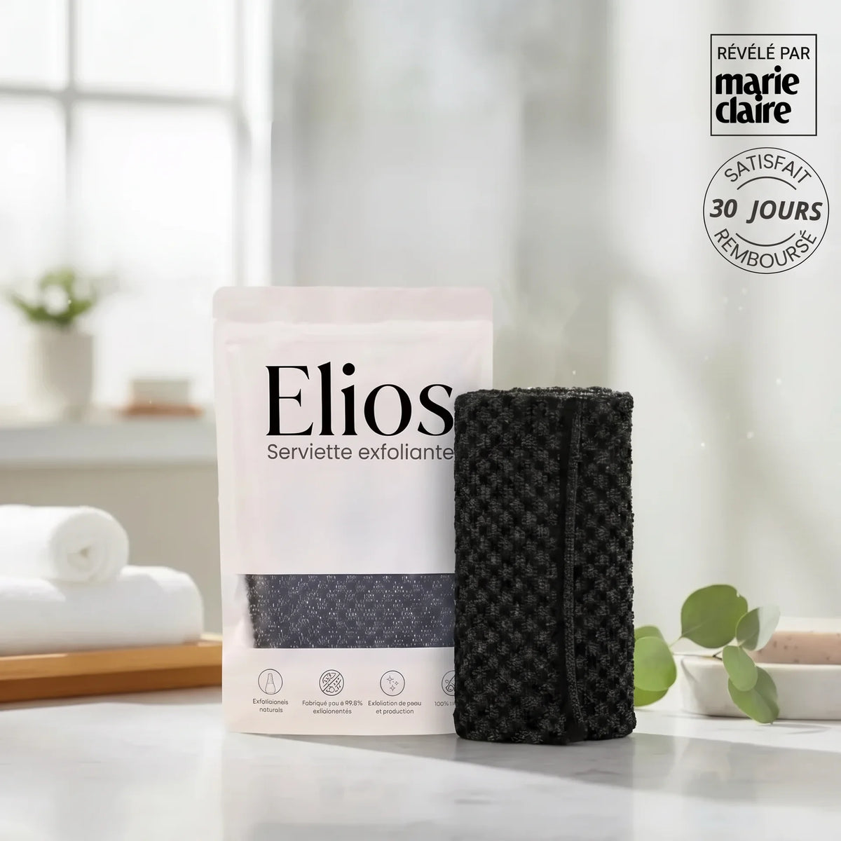 Serviette de douche exfoliante ELIOS
